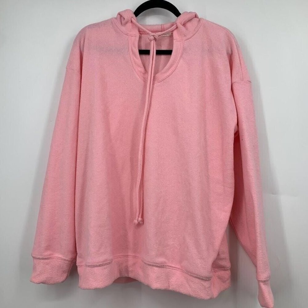 Nordstrom Wst Cst Women's Terry Cloth Long Sleeve Hoodie Size L‎ NWT